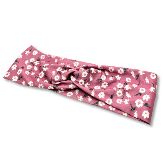 Fall Dusty Floral Twist Knot Headband