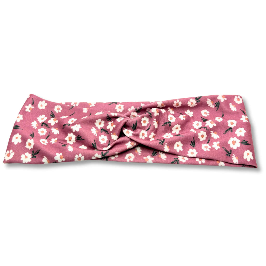 Fall Dusty Floral Twist Knot Headband