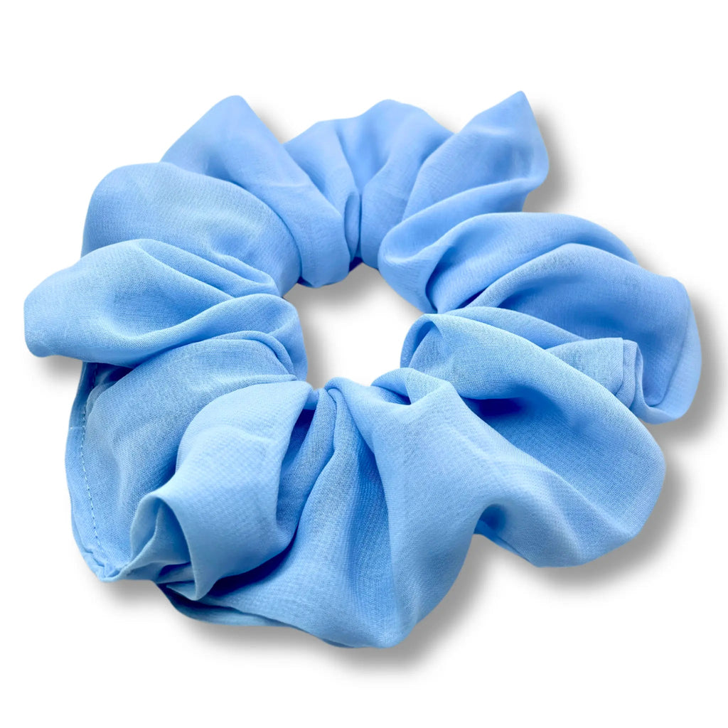 Light Blue Organza Scrunchie