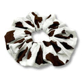 Brown Cow Print Scrunchie