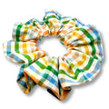 Blue & Orange Plaid Scrunchie