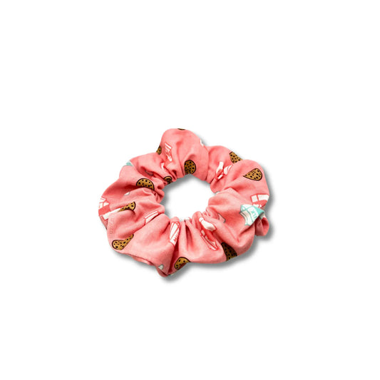 Mini Cookies and Milk Pink Scrunchie