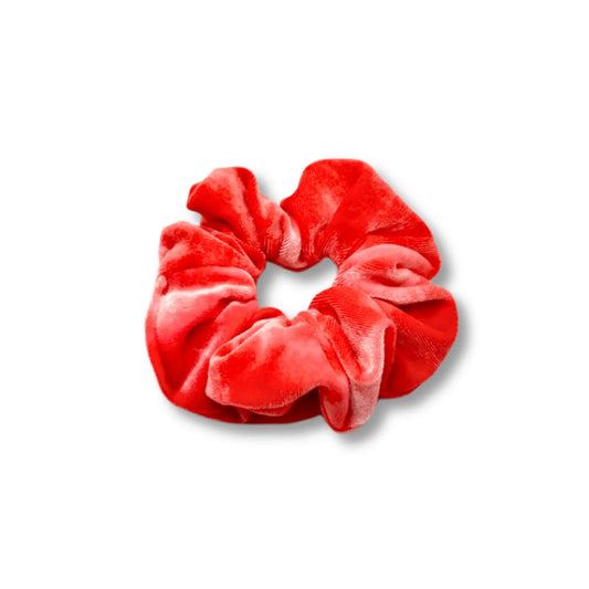 Mini Tie Dye Pink Velvet Scrunchie