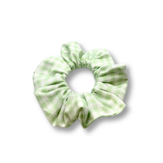 Mini Mint Green Gingham Spring Scrunchie