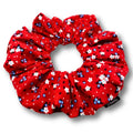 Red Floral Patriotic Scrunchie