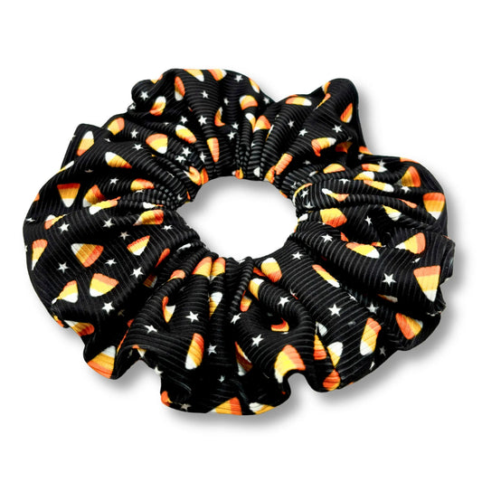 Candy Corn Ribbed Scrunchie