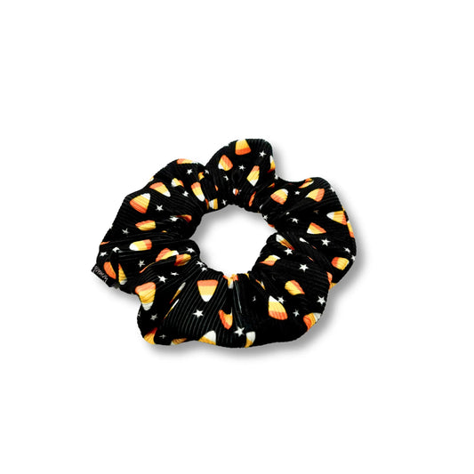 Mini Candy Corn Ribbed Scrunchie
