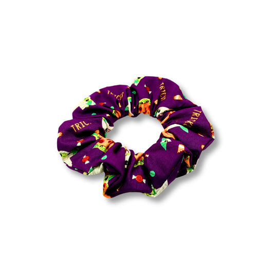 Mini Purple Baby Yoda Halloween Scrunchie