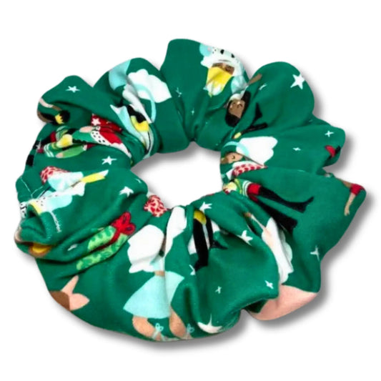 Green Nutcracker Christmas Scrunchie
