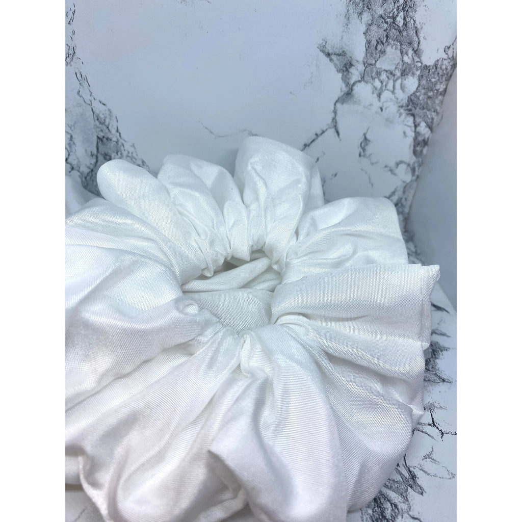 White Knit Scrunchie