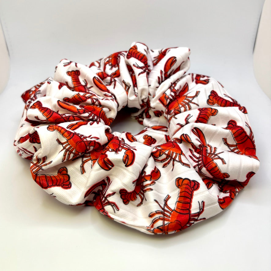 Lobster Summer Ribbed Scrunchie
