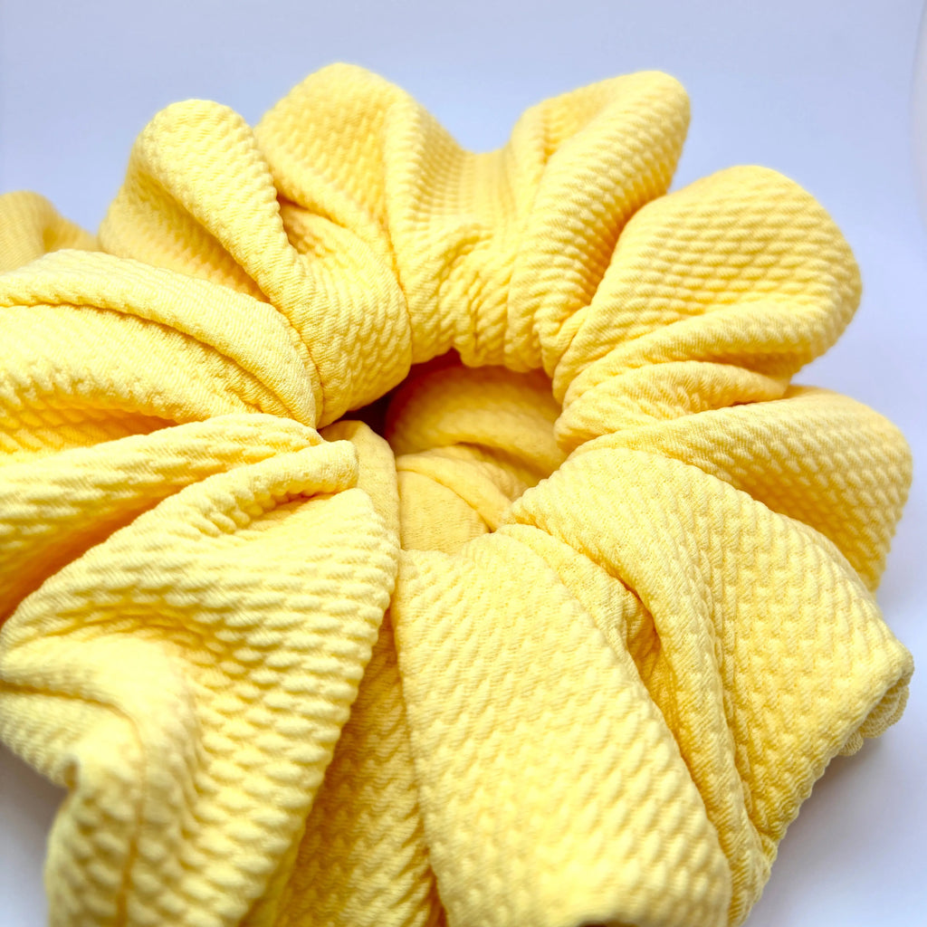Pastel Yellow Bullet Scrunchie