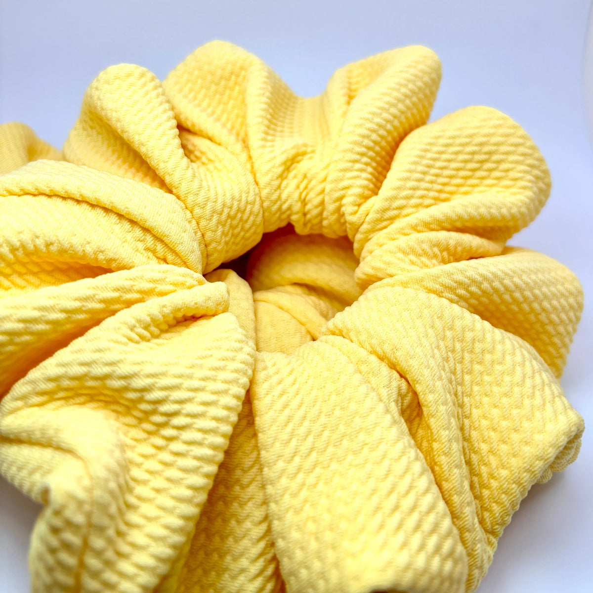 Pastel Yellow Bullet Scrunchie