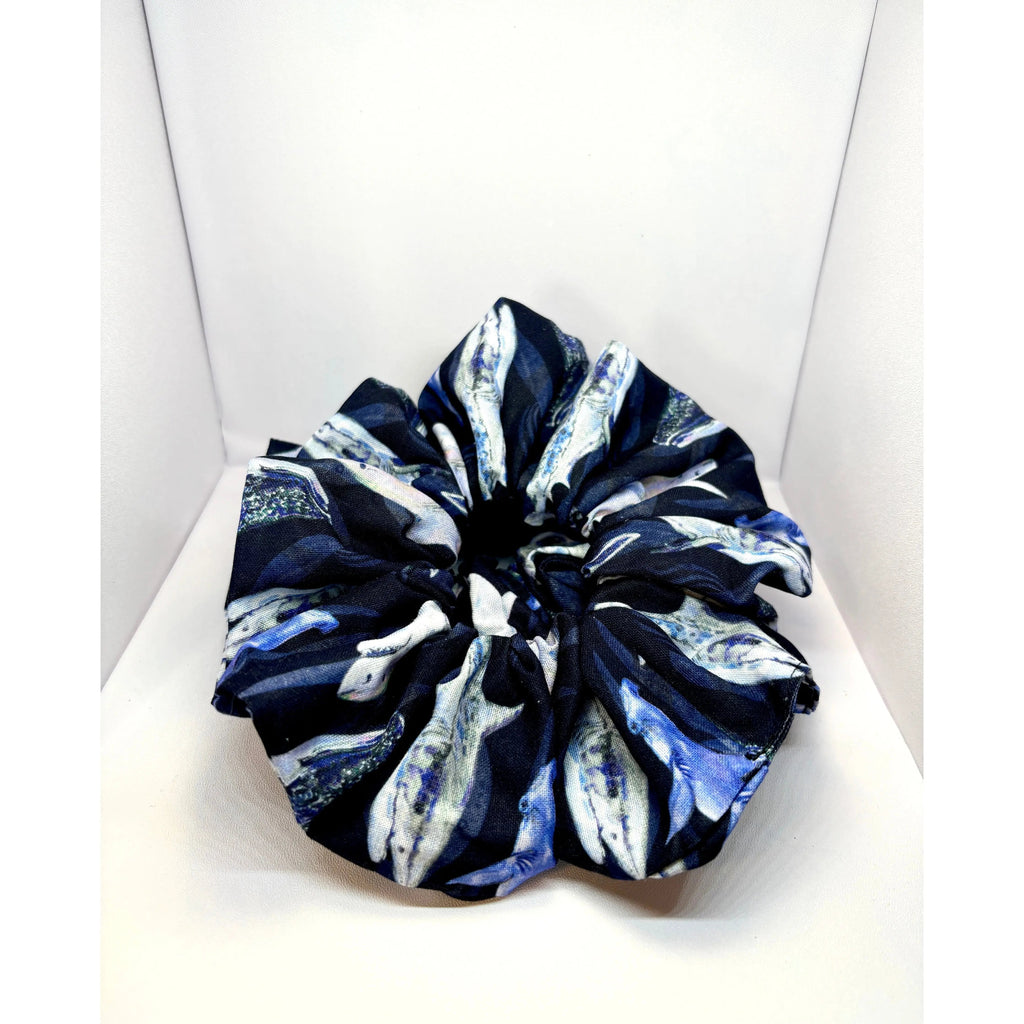 Dark Blue Shark Scrunchie