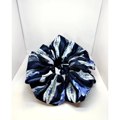 Dark Blue Shark Scrunchie