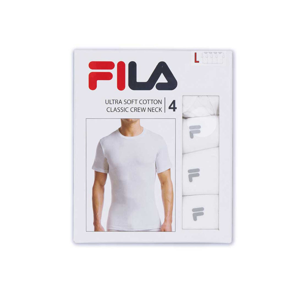 FILA Men’s Solid Crew Neck Cotton T-Shirts | 4 Pack