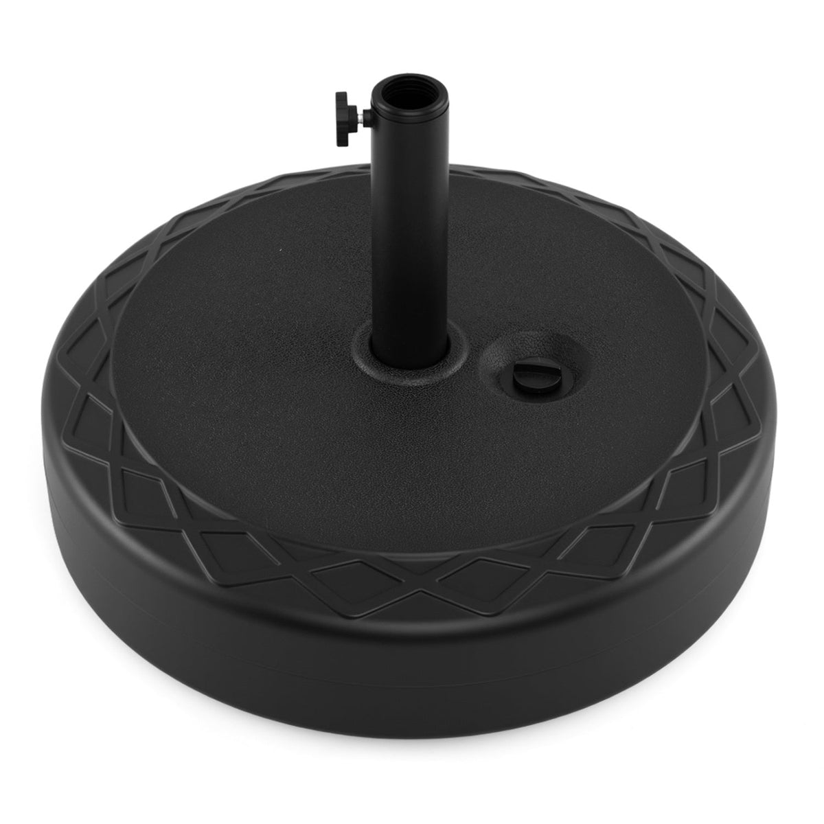 Fillable Umbrella Base 90 LBS Heavy Duty Sand Filled Round Market Umbrella Stand-Black