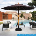 Fillable Umbrella Base with Shell Texture - 44 lb Capacity