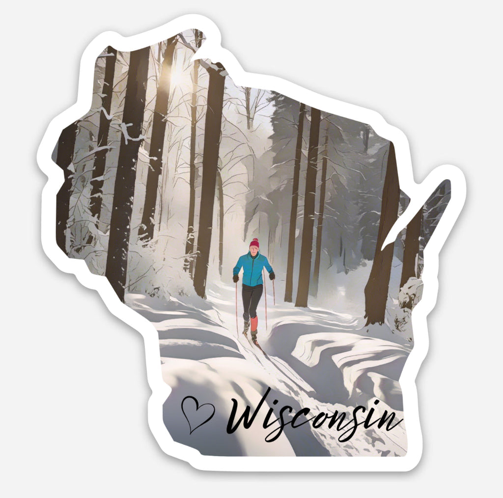 Wisconsin XC Ski Sticker