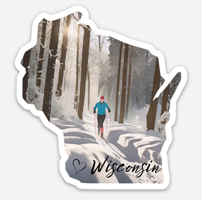 Wisconsin XC Ski Sticker