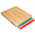 Ginsu Bamboo Cutting Board Set with 6 Mats