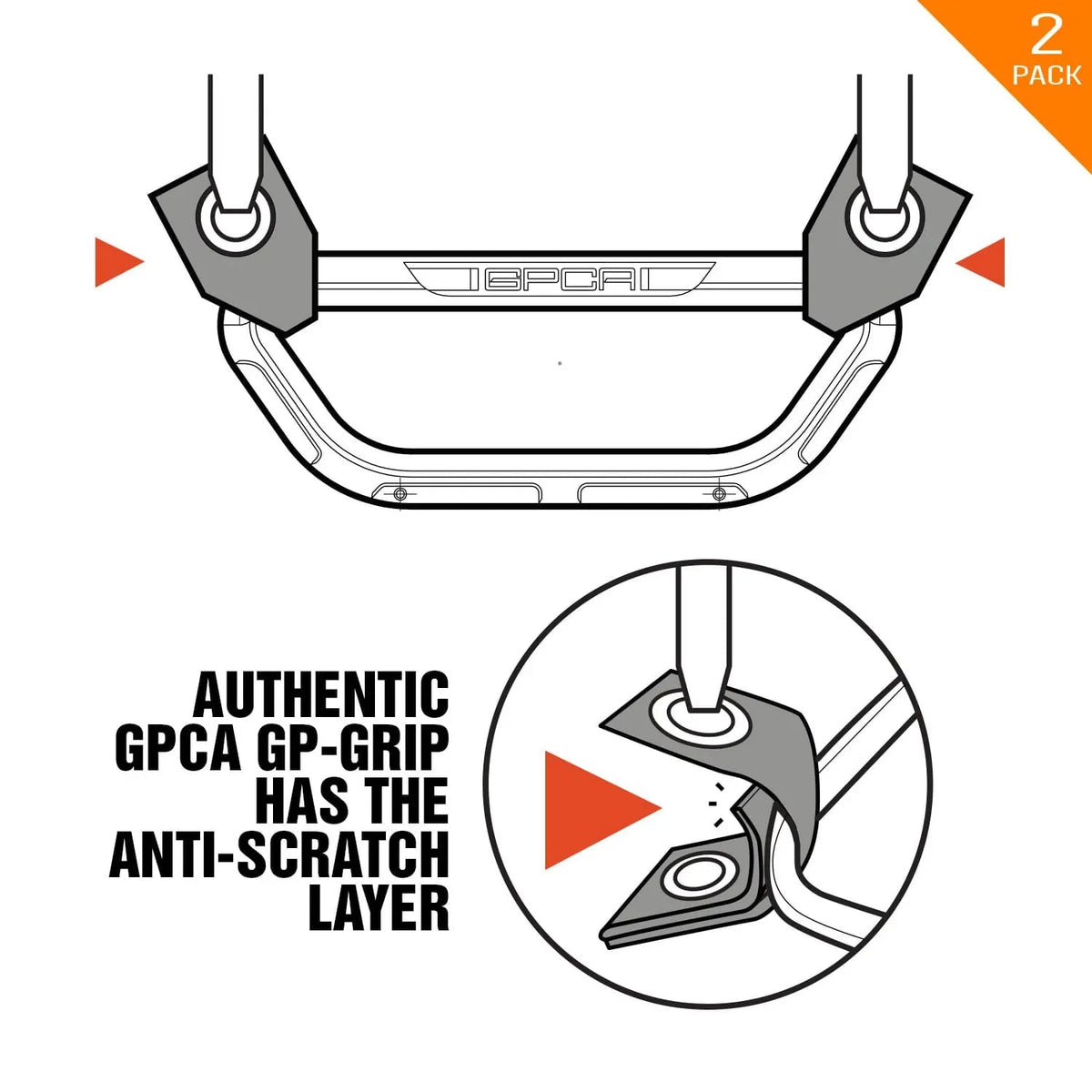 GP Back Grip PRO — Rear Headrest Handles for All Cars & Trucks