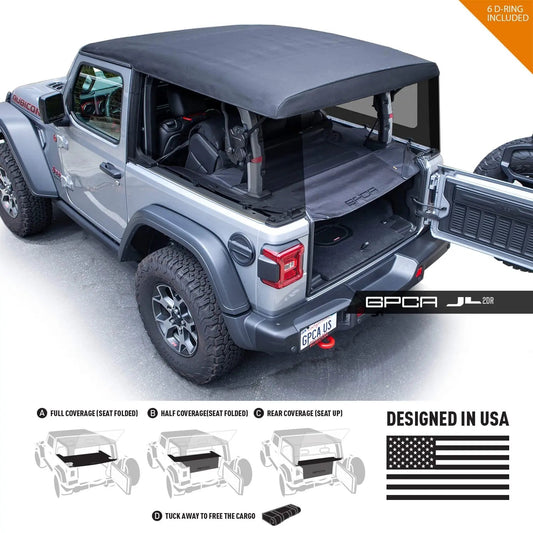 Jeep Wrangler JL 2DR Cargo Cover (2018+)