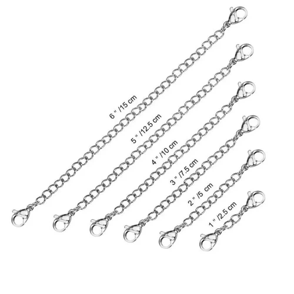 Stainless Steel Extender Chain Set for Necklace Bracelet | DIY Jewelry Making Supplies