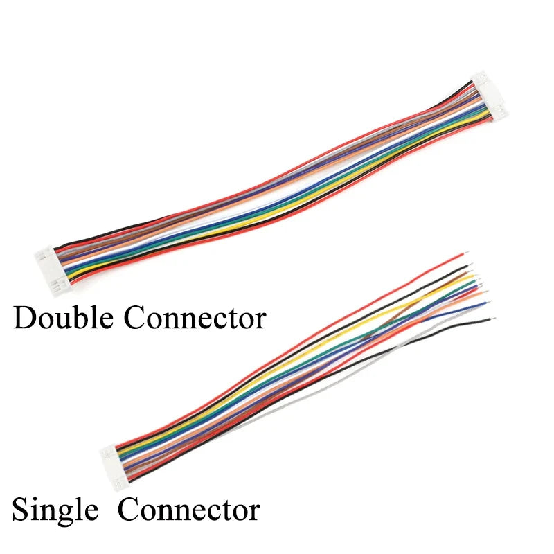 10Pcs GH1.25 2P/3P/4P/5P/6 Pin JST GH Series 1.25 Male Plug Connector With Wire 15CM 1007 28 AWG Single/Double Connector 1.25MM