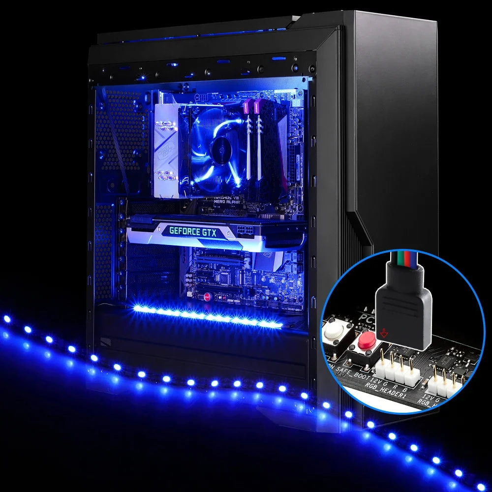 12V RGB LED Strip for PC Case | Motherboard Sync Lighting