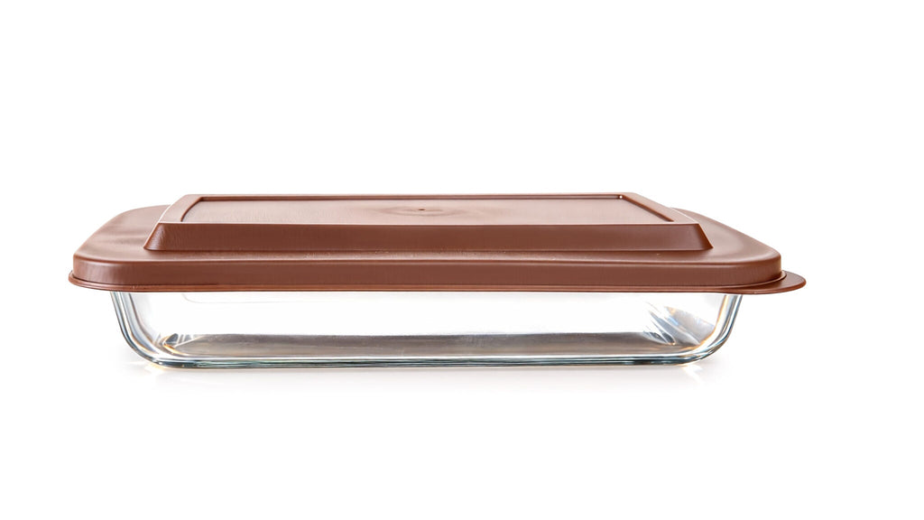 Le Regalo Glass Casserole Dish with Lid and Insulated Carrier Bag – Portable Oven-Safe Bakeware Set