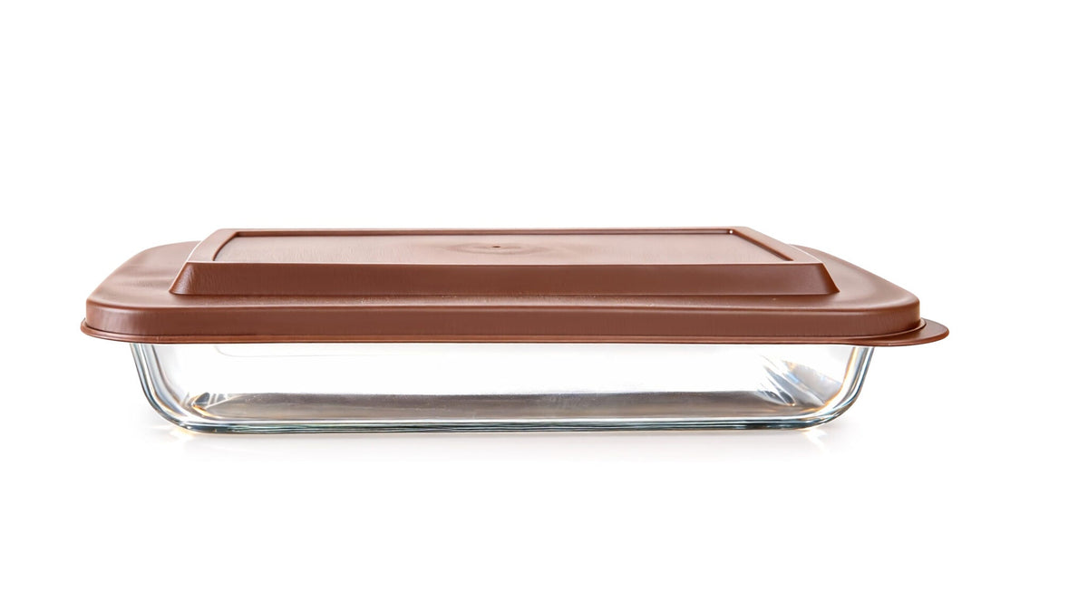 Le Regalo Glass Casserole Dish with Lid and Insulated Carrier Bag – Portable Oven-Safe Bakeware Set