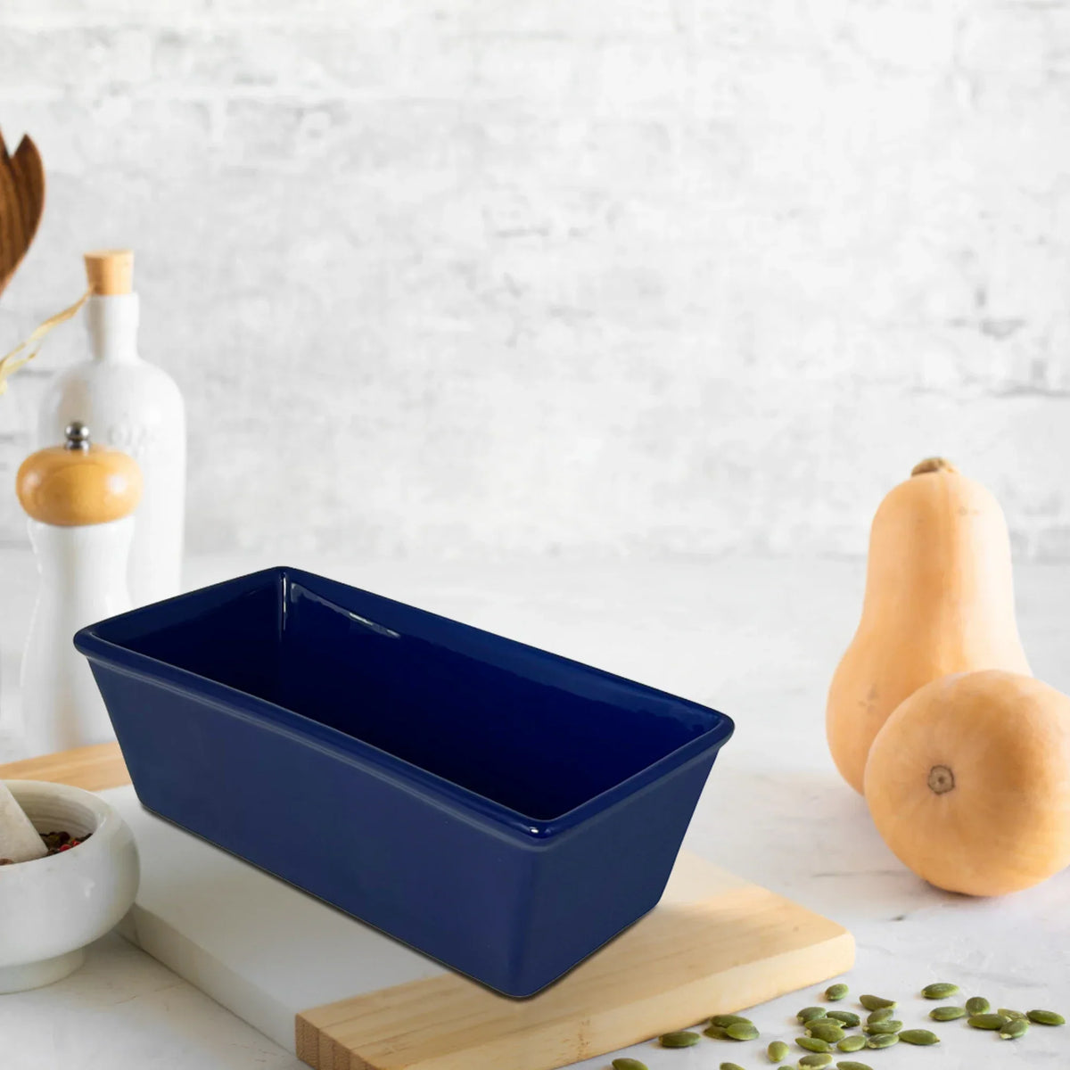 Le Regalo Stoneware Loaf Pan – Non-Porous Non-Stick Bread and Cake Baking Pan
