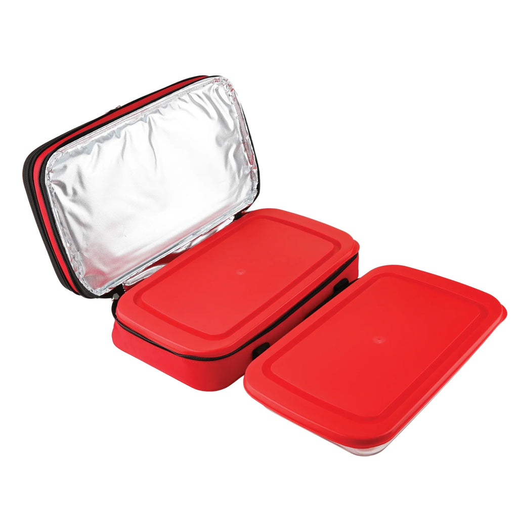 Le Regalo 5 Piece Bake & Take Set – Borosilicate Glass Casseroles with Insulated Carriers