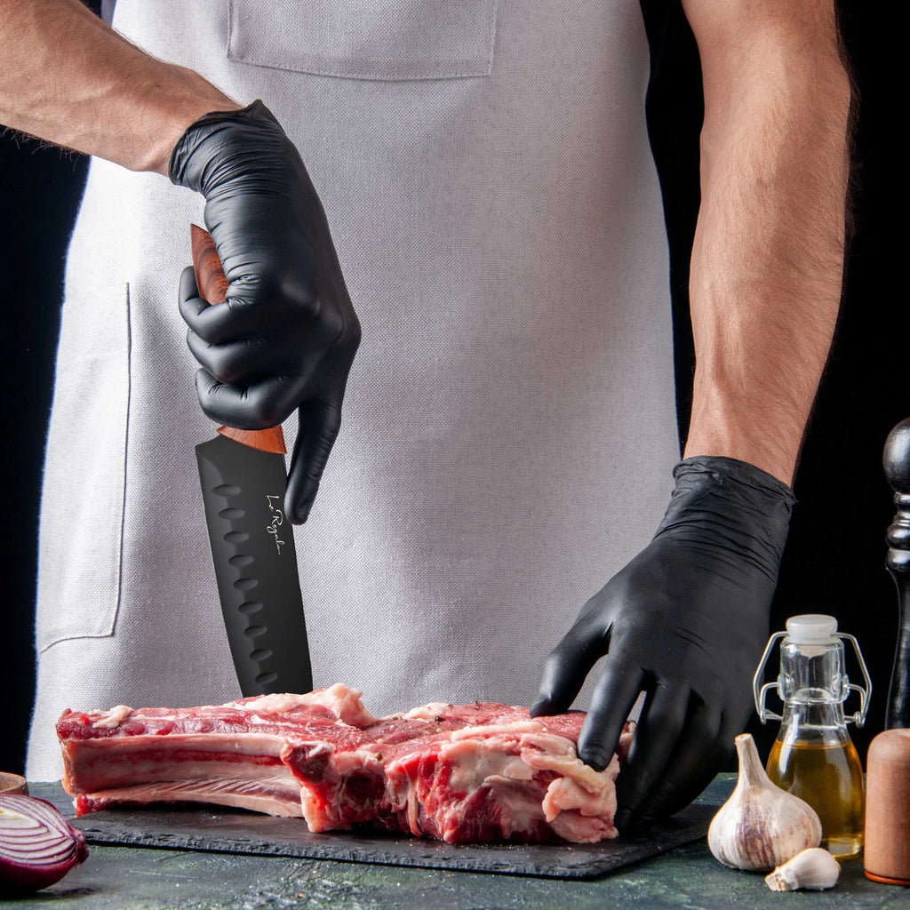 Le Regalo 5 Piece Kitchen Knife Set – Stainless Steel Blades with Magnetic Wall Holder