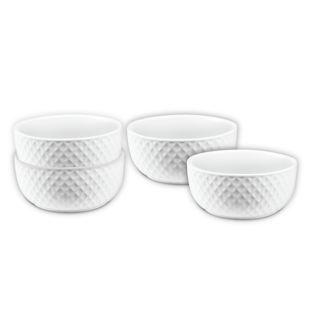 Le Regalo 4 Piece Stoneware Bowl Set – Versatile Soup, Cereal & Prep Bowls