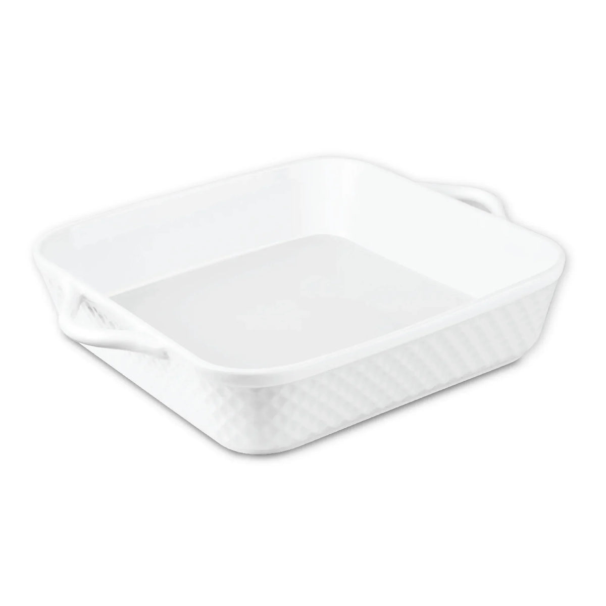 Le Regalo 10" Stoneware Square Baker – Honeycomb Design, Oven, Microwave & Freezer Safe
