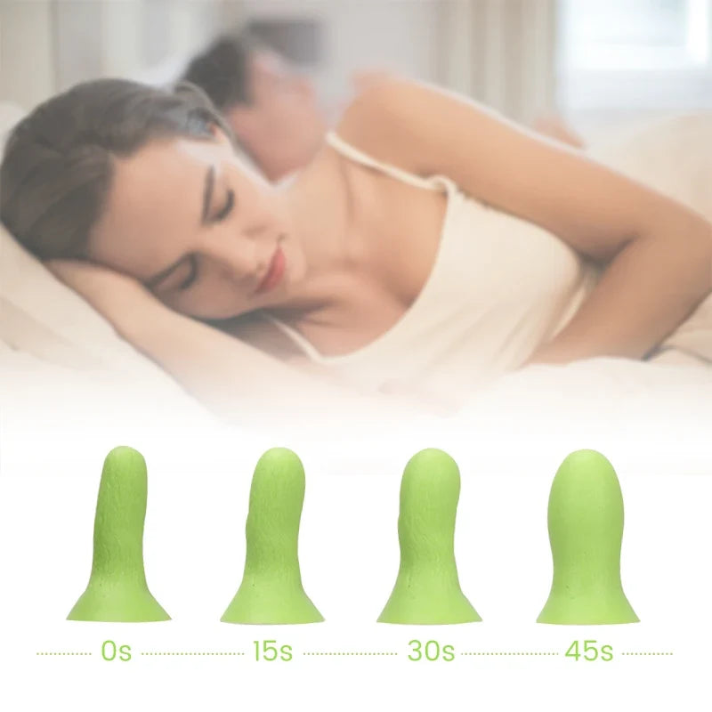 Slow Rebound Sponge Earplugs | Soft Lightweight Ear Plugs for Sleeping and Noise Reduction, Ideal for Small Ear Canals