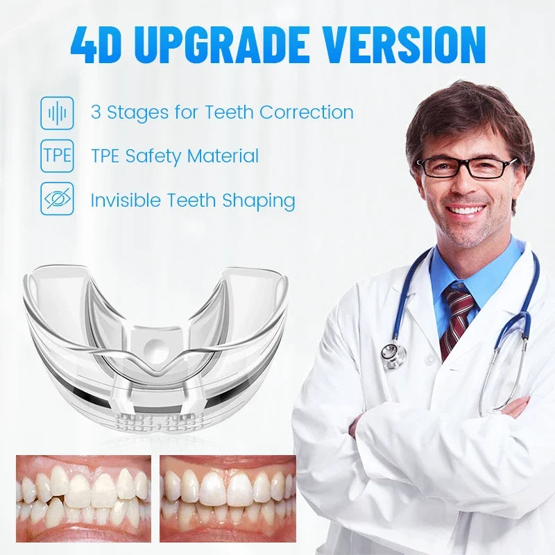 3 Stages Dental Orthodontic Teeth Retainer | Anti-Snoring & Teeth Straightening Mouth Guard