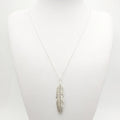 VOQ Feather Pendant Necklace for Women | Trendy Long Chain Jewelry Gift