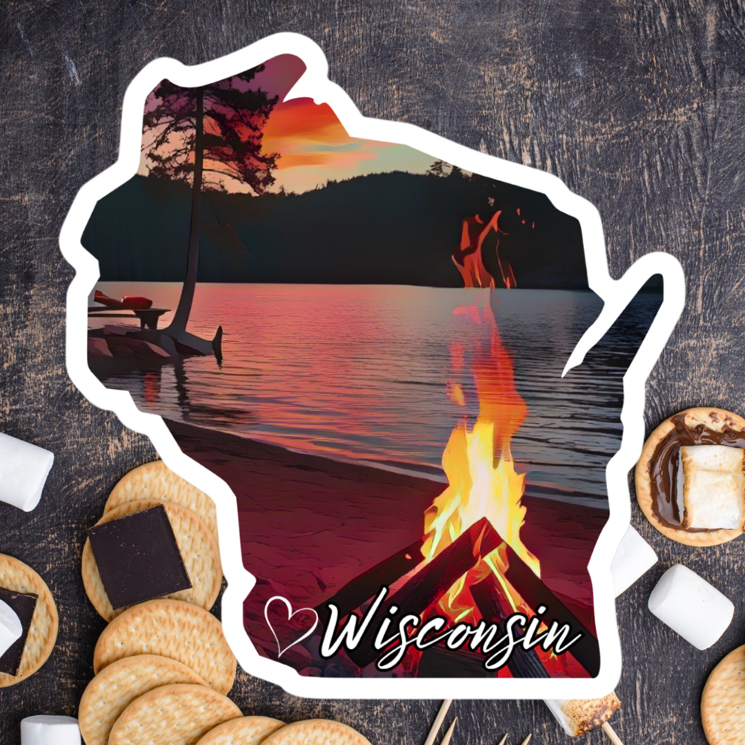 Wisconsin Campfire Nights Sticker