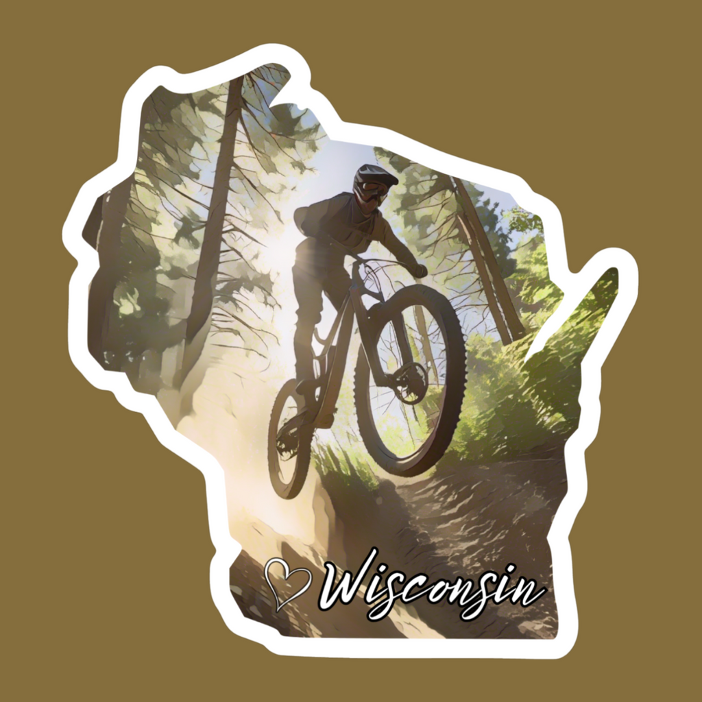 WI Mountain Bike Sticker