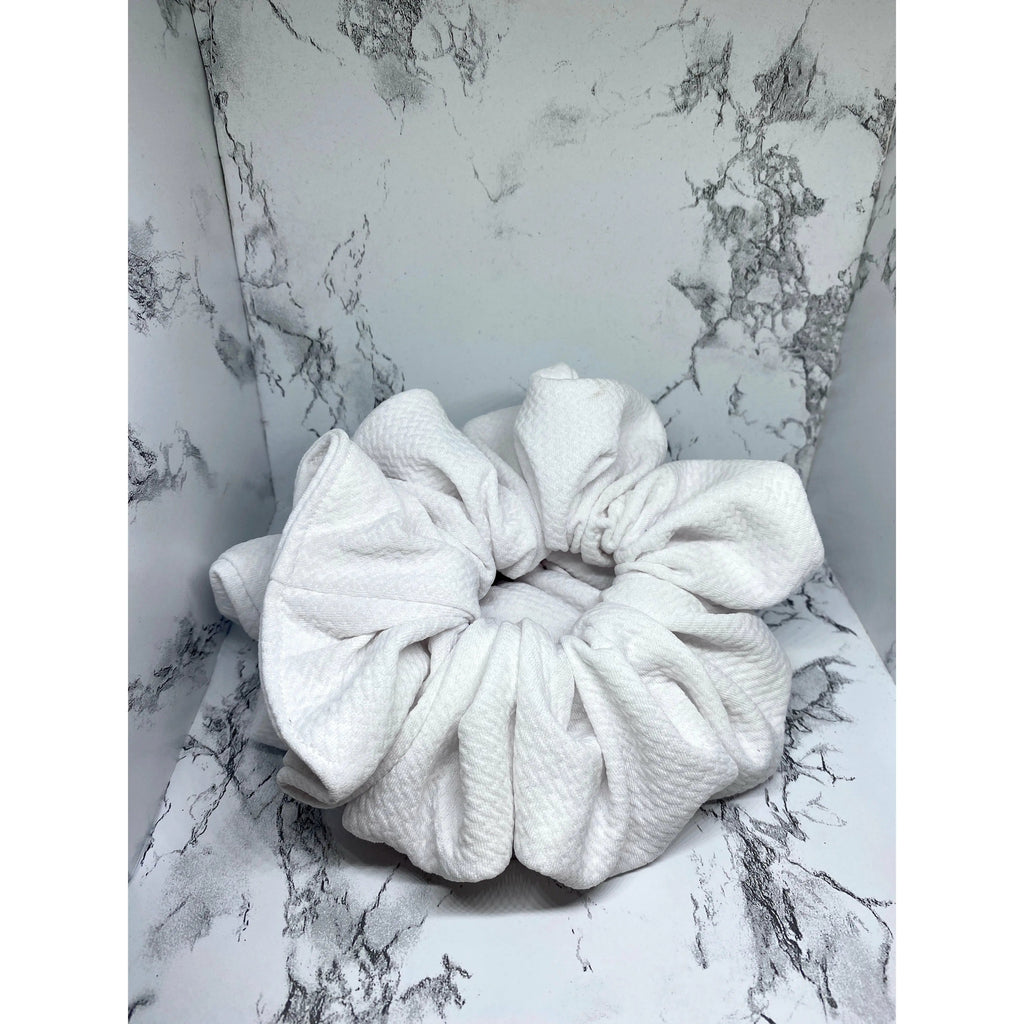 White Bullet Scrunchie