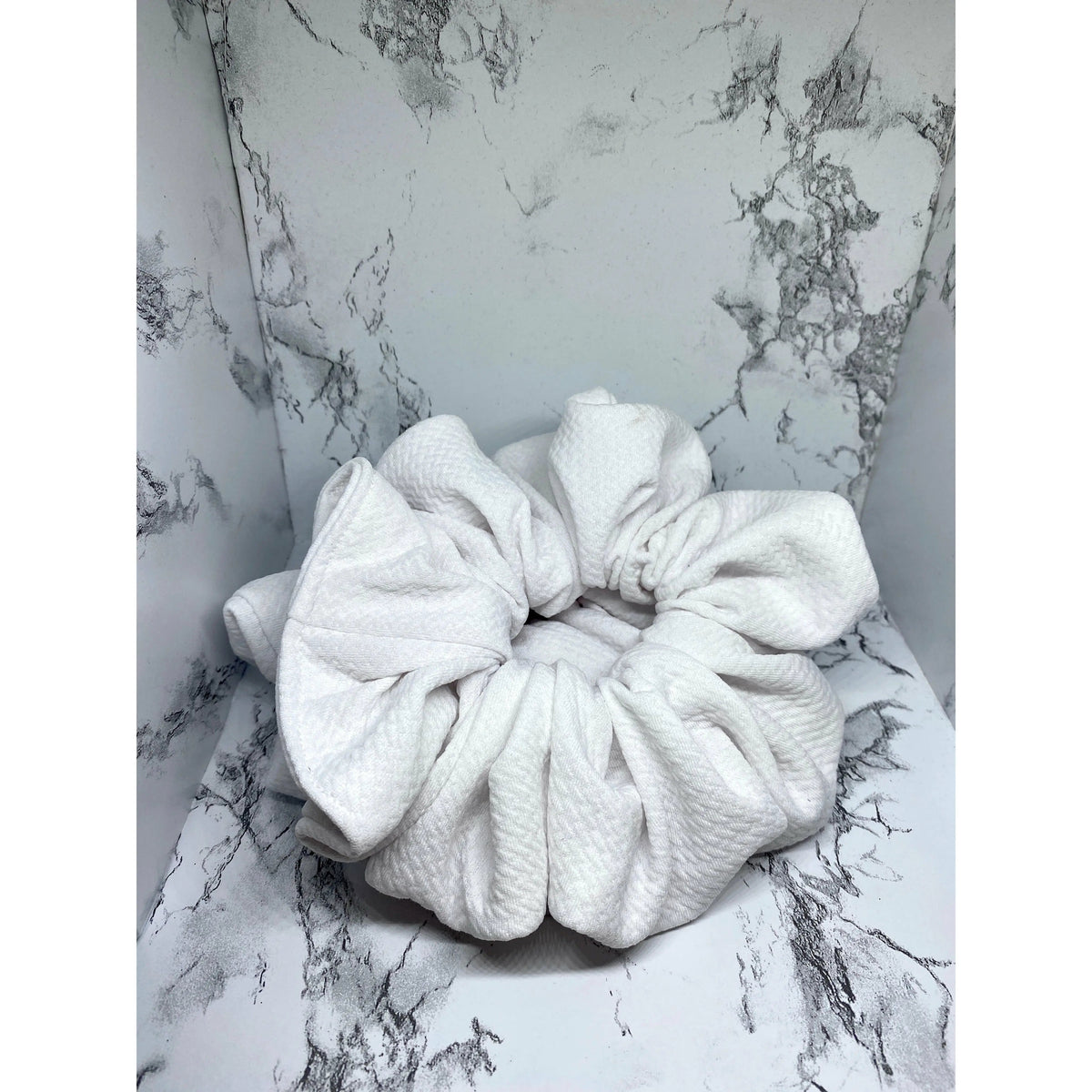 White Bullet Scrunchie