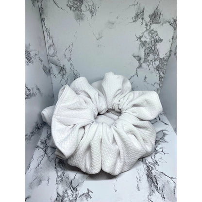 White Bullet Scrunchie