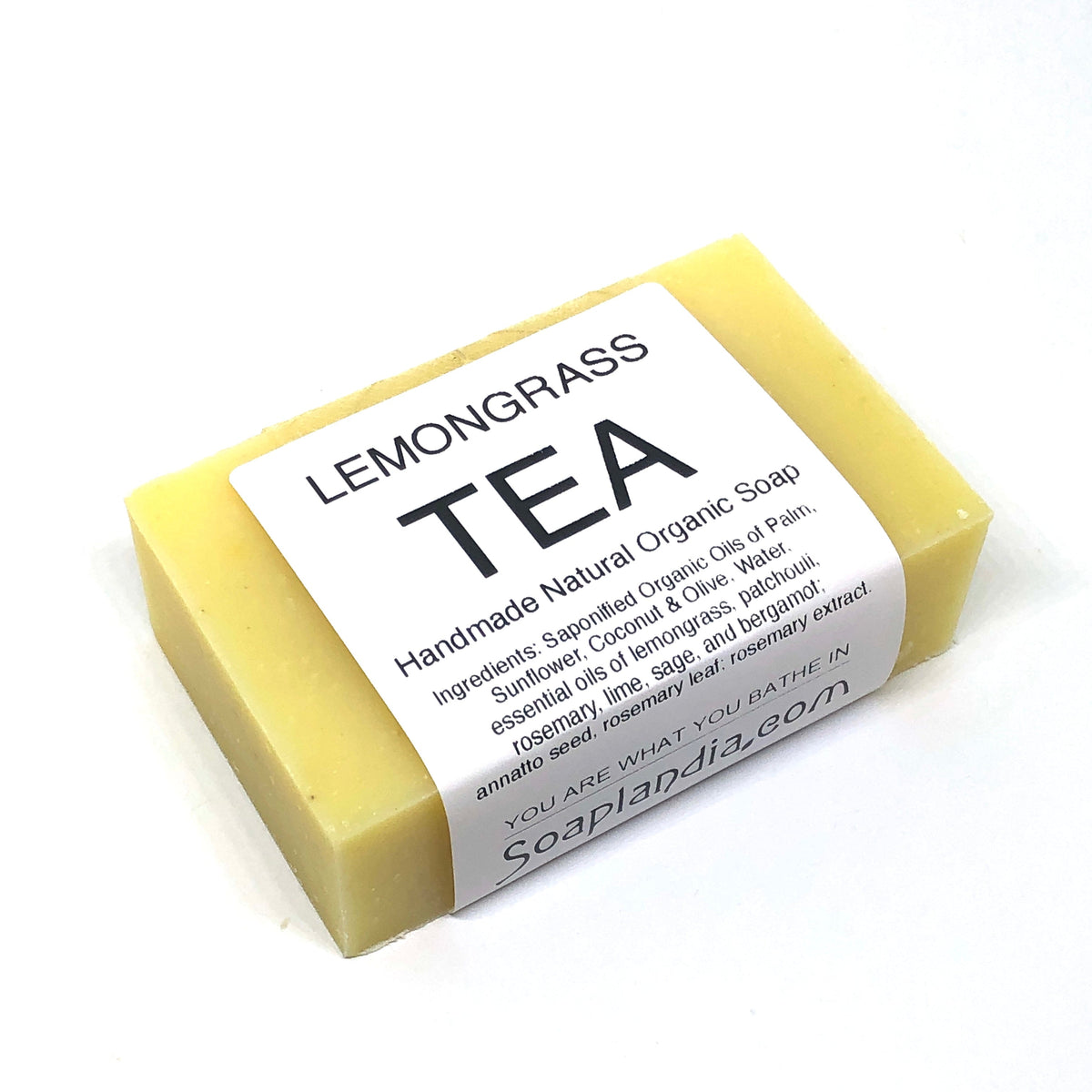 Lemongrass Tea Bar Soap, Certified Organic