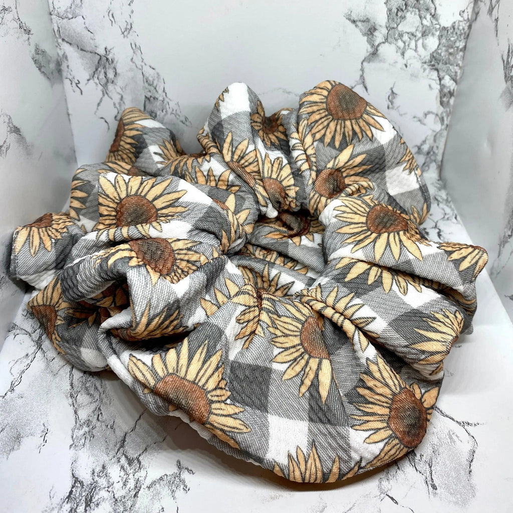 Buffalo Sunflower Bullet Scrunchie