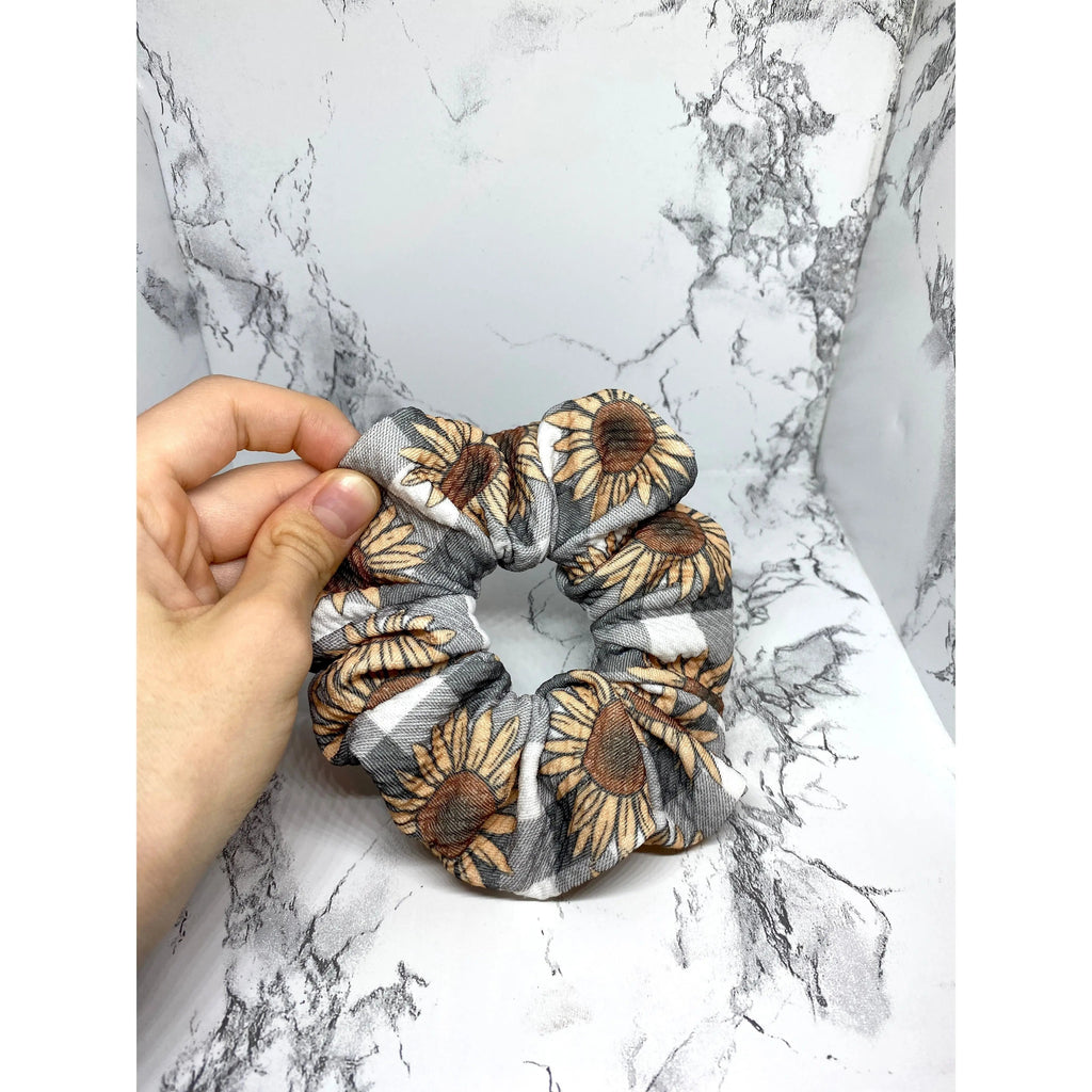 Mini Buffalo Sunflower Bullet Scrunchie