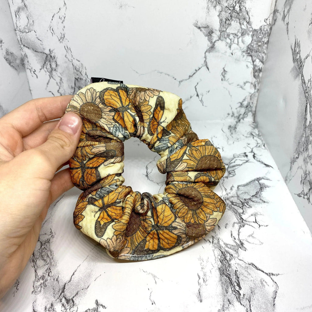 Mini Sunflower Butterfly Fall Bullet Scrunchie