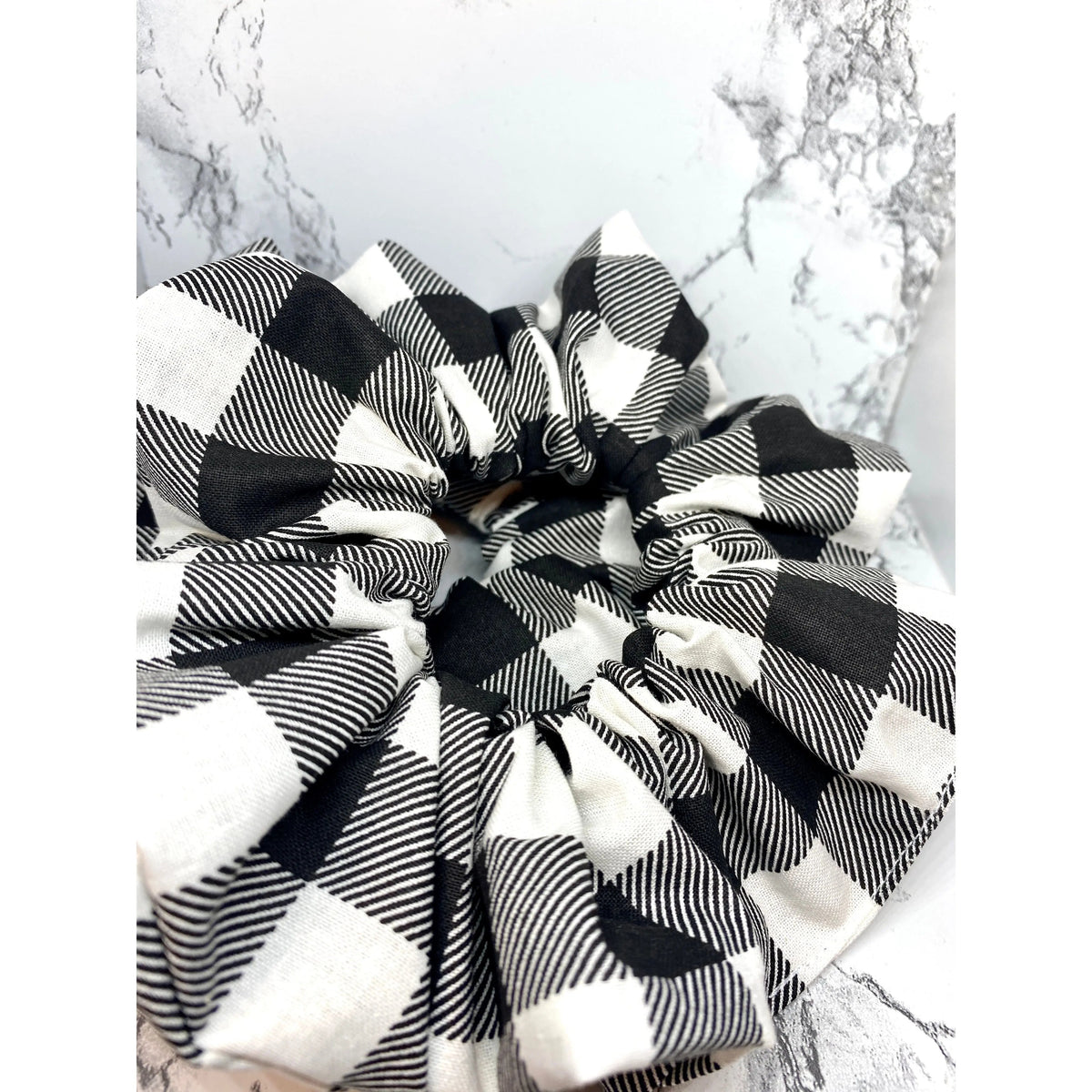 Black and White Buffalo Scrunchie
